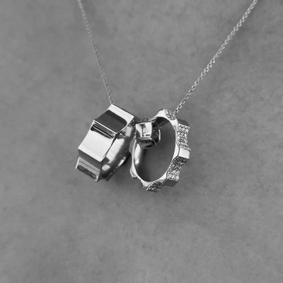 Kazanskiy ring, 18K white gold, diamonds, 4 mm