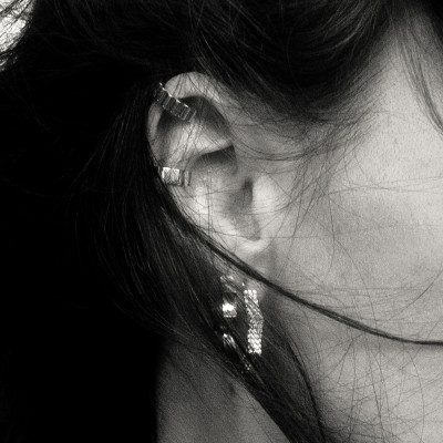 Kazanskiy cuff, 18K white gold, diamonds,  3 mm (sizes S,M,L)