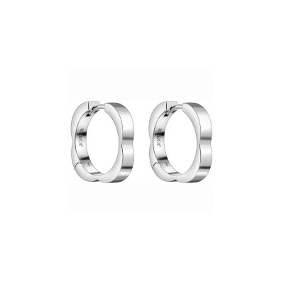 Ducale earrings, 18K white gold, M, 4 mm