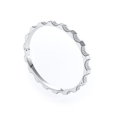 Kazanskiy bracelet, 18K white gold, diamonds, 4 mm