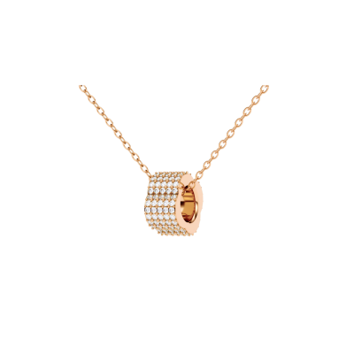 Ducale pendant, 18K pink gold, diamonds, 5 mm 
