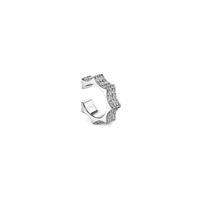 Parthenon cuff, 18K white gold, diamonds,  3 mm (sizes S,M,L)