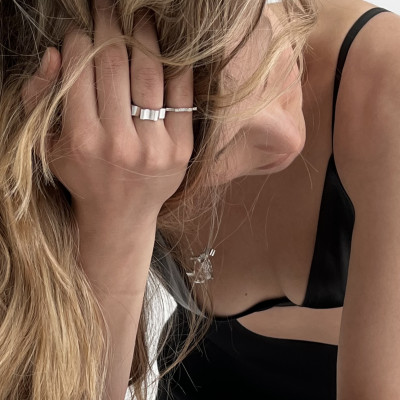 Kazanskiy ring, 18K white gold, 6 mm