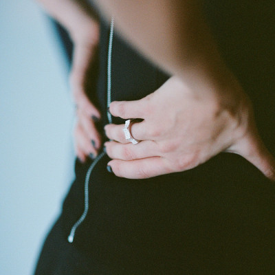 Кольцо "Парфенон", 18K white gold, diamonds, 4 mm