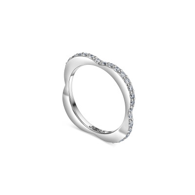 Ducale ring, 18K white gold, diamonds, 2 mm