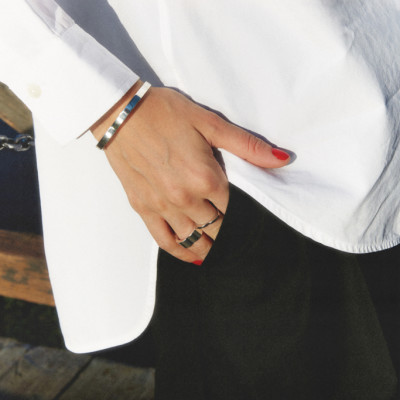 Ducale ring, 18K white gold, 8 mm