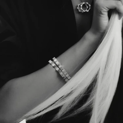 Kazanskiy bracelet, 18K white gold, 6 mm