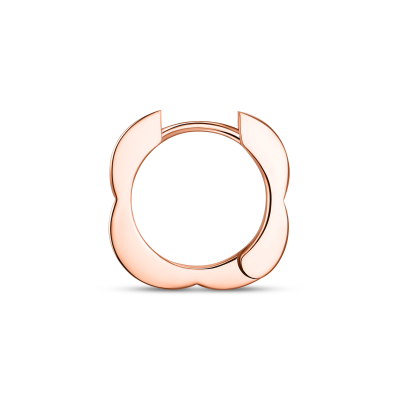 Ducale piercing earring, 18k pink gold, enamel, 3 mm, Size Medium
