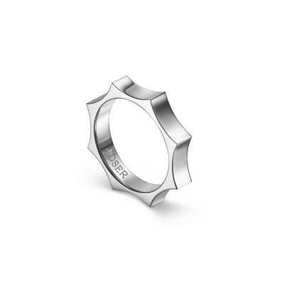Parthenon ring, 18K white gold, 4 mm