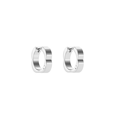 Ducale earrings, 18K white gold, S, 4 mm