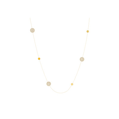 Memphis necklace, 18K yellow gold, diamonds
