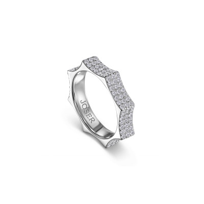 Кольцо "Парфенон", 18K white gold, diamonds, 4 mm