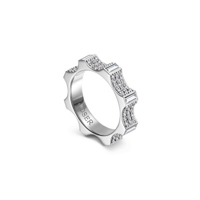 Kazanskiy ring, 18K white gold, diamonds, 4 mm