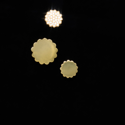 Memphis Small Pendant, 18k Yellow Gold, Diamonds, 8mm