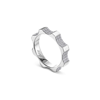Kazanskiy ring, 18K white gold, diamonds, 4 mm