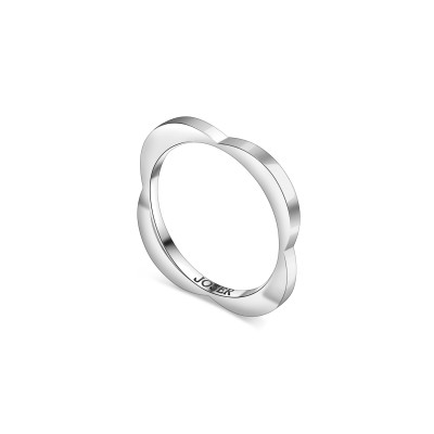 Ducale ring, 18K white gold, 2 mm
