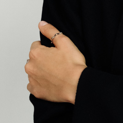 Kazanskiy ring, 18K white gold, 2 mm