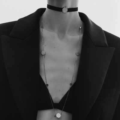 Parthenon choker, 18K white gold