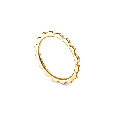 Memphis ring, 18K yellow gold, 1 mm